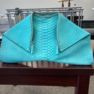 Emily Cho Aqua Textured Women's Clutch